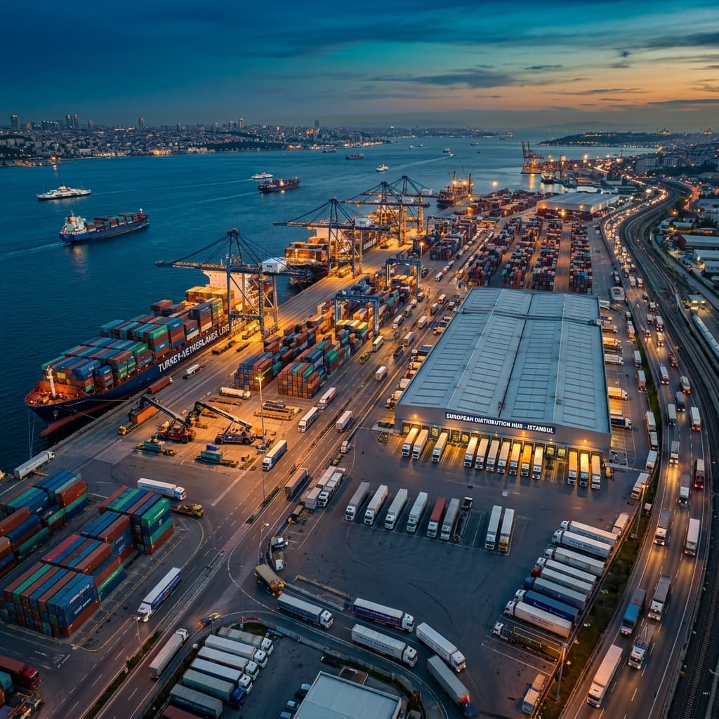 Hollanda parsiyel taşımacılık Rotterdam liman entegrasyonu mobil
